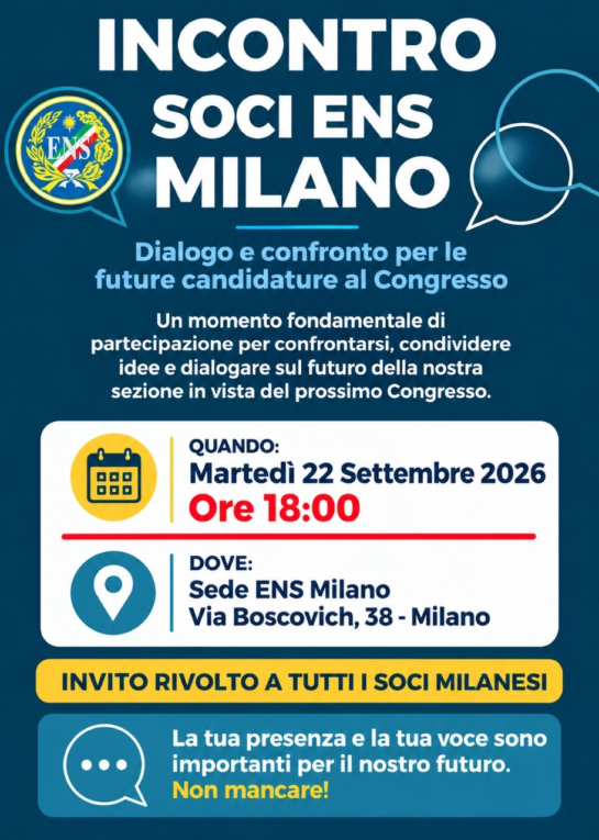 INCONTRO SOCI ENS MILANO